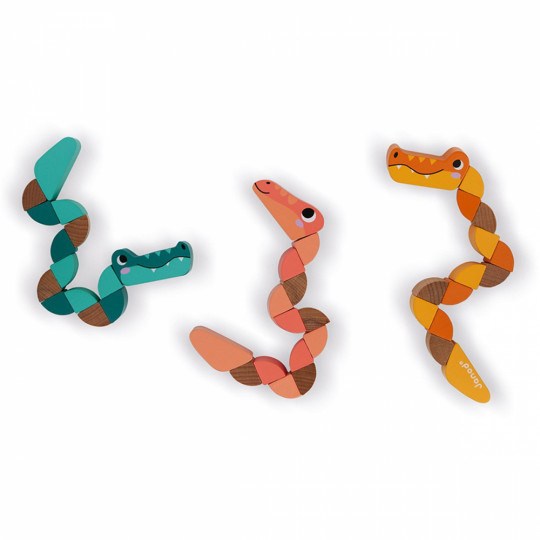 Janod 04018 Csuklós kígyó és krokodil