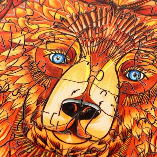 Bozontos Medve fa puzzle