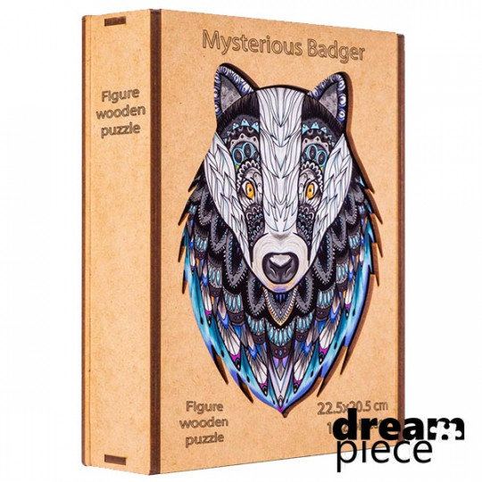 Rejtélyes borz fa puzzle