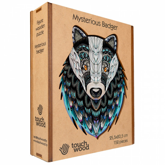 Rejtélyes borz fa puzzle