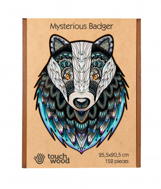 Rejtélyes borz fa puzzle