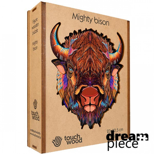 Erős bölény fa puzzle