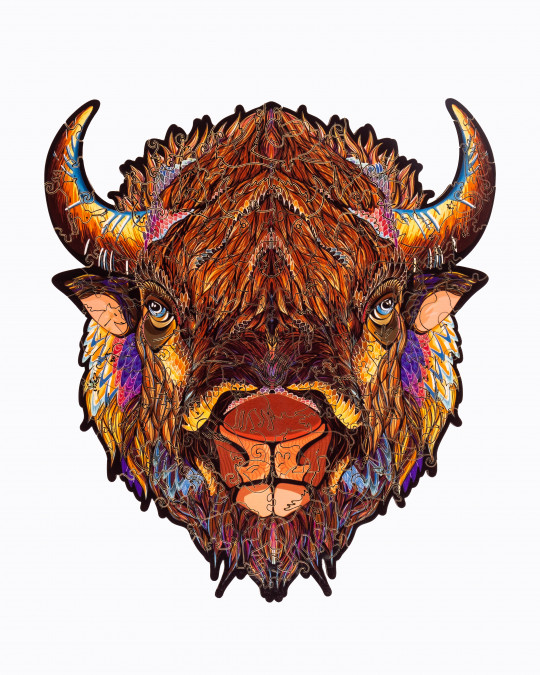 Erős bölény fa puzzle