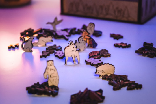 Erős bölény fa puzzle