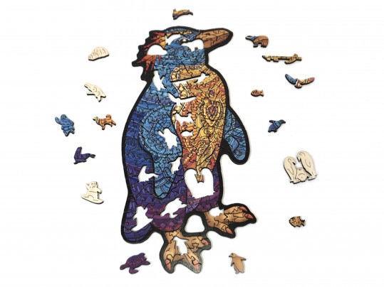 Bóbitás pingvin fa puzzle