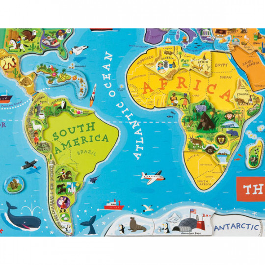 Janod 05504 Mágneses Világtérkép 92 db-os