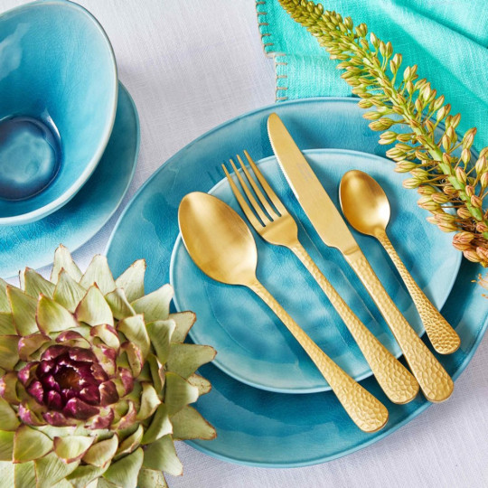 DE LA ROYA tányér 28,7x24cm kék