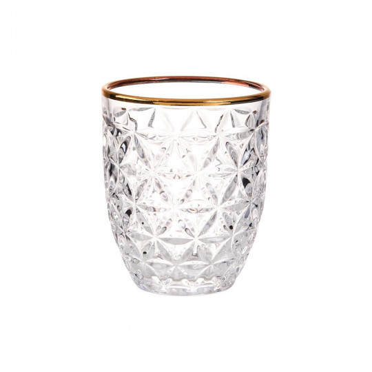 AURELIE kristálypohár arany szegéllyel 9,5cm