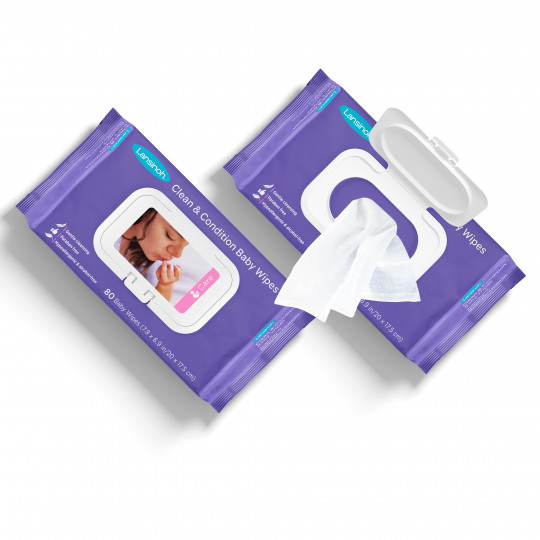 Lansinoh baba kondícionáló törlőkendő 80 db