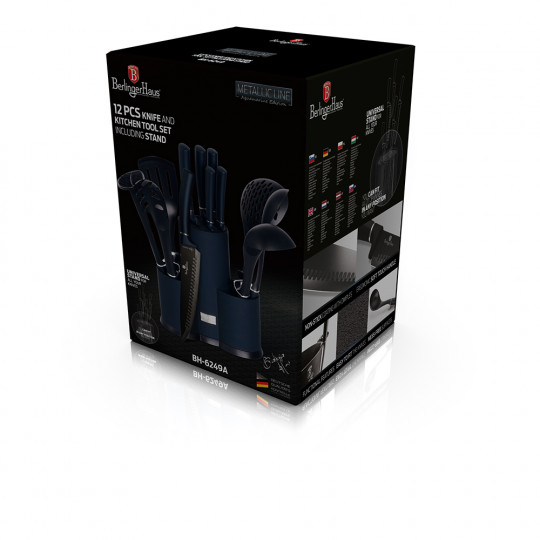 Berlinger Haus 12 részes kés- és konyhai eszközkészlet, aquamarin