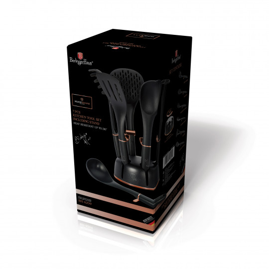Berlinger Haus 7 részes konyhai eszközkészlet állvánnyal, rose gold-fekete