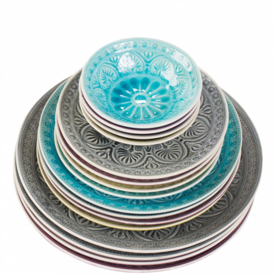 SUMATRA tányér 14cm türkiz