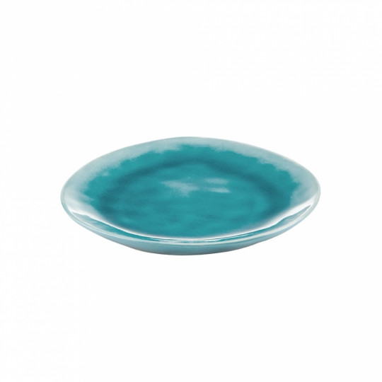 DE LA ROYA tányér 19,7x16,5cm kék