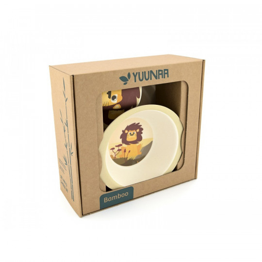 Yuunaa bambusz gyerek étkészlet - oroszlán