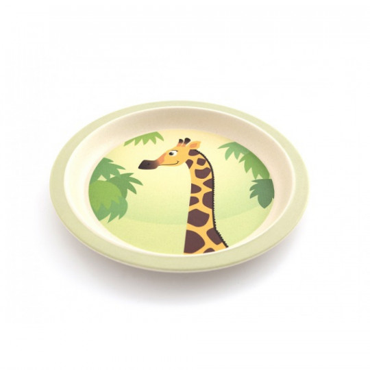 Yuunaa bambusz gyerek étkészlet - zsiráf