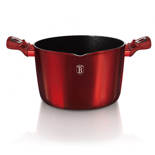 Berlinger Haus Tészta és rizs főző edény fedővel, 24 cm, Metallic Line Burgundy Edition