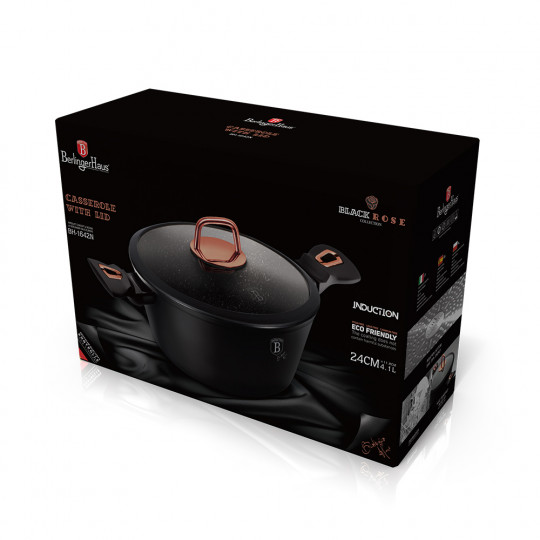 Berlinger Haus Lábas fedővel, 24 cm, Black Rose Collection