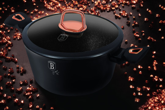 Berlinger Haus Lábas fedővel, 24 cm, Black Rose Collection