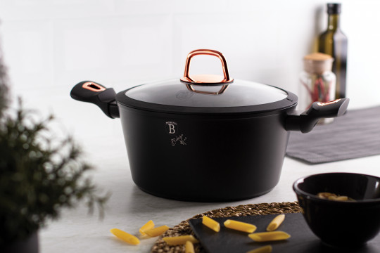 Berlinger Haus Lábas fedővel, 24 cm, Black Rose Collection