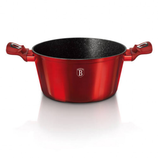 Berlinger Haus lábas fedővel, 24 cm, Metallic Line Burgundy Edition