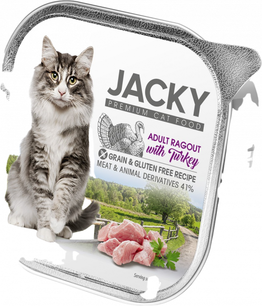 Jacky alutálka ragu pulyka 100g felnőtt macskáknak