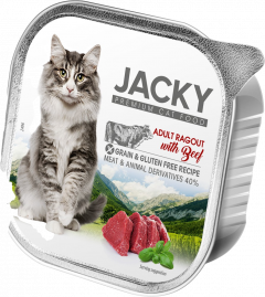 Jacky alutálka ragu marha 100g felnőtt macskáknak