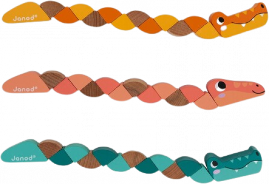 Janod 04018 Csuklós kígyó és krokodil