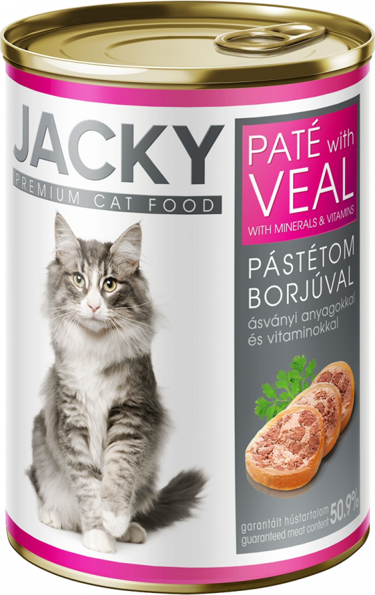Jacky macska konzerv pástétom borjú 400g