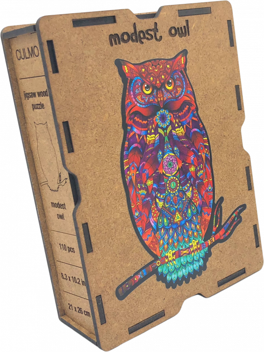 Bölcs bagoly fa puzzle - M méret