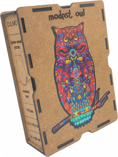 Bölcs bagoly fa puzzle - M méret