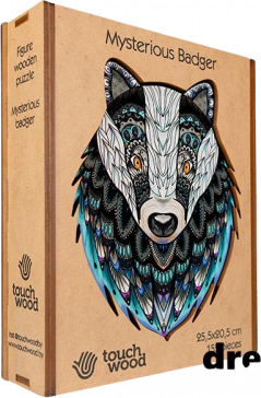 Rejtélyes borz fa puzzle