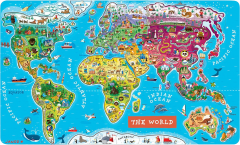 Janod 05504 Mágneses Világtérkép 92 db-os