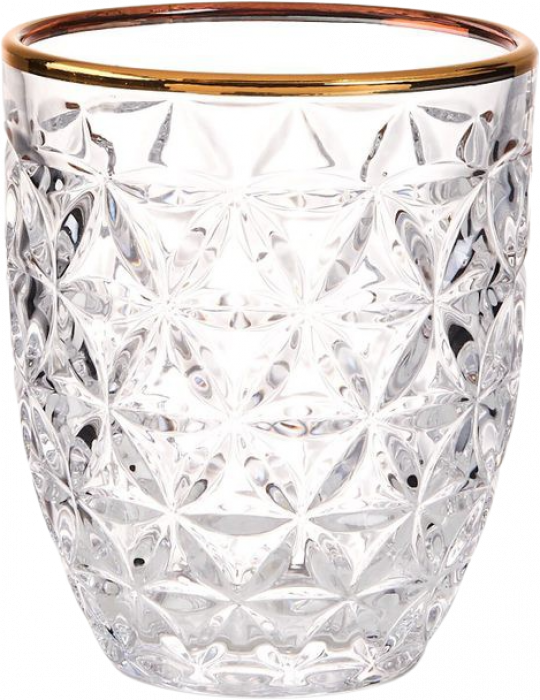 AURELIE kristálypohár arany szegéllyel 9,5cm