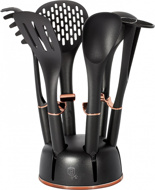 Berlinger Haus 7 részes konyhai eszközkészlet állvánnyal, rose gold-fekete