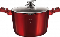 Berlinger Haus Tészta és rizs főző edény fedővel, 24 cm, Metallic Line Burgundy Edition