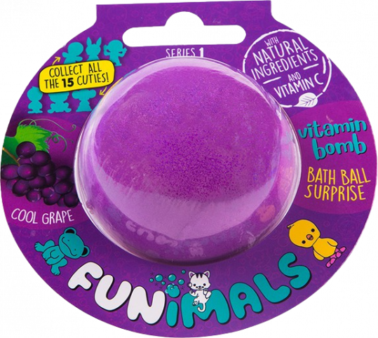 Funimals Vitamin Bomb Cool Grape Fürdőgolyó Meglepetés Figurával