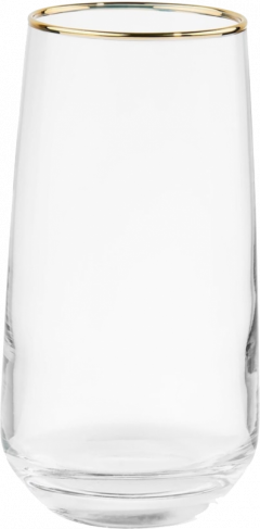 TOUCH OF GOLD üvegpohár arany szegéllyel 480ml