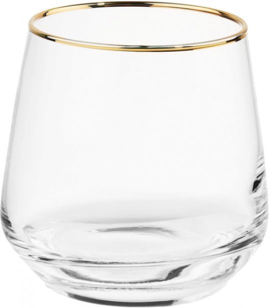 TOUCH OF GOLD üvegpohár arany szegéllyel 345ml