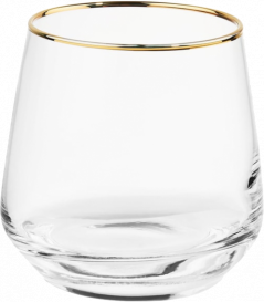 TOUCH OF GOLD üvegpohár arany szegéllyel 345ml