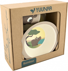 Yuunaa bambusz gyerek étkészlet - viziló