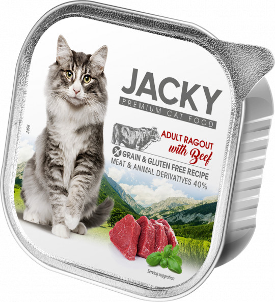 Jacky alutálka ragu marha 100g felnőtt macskáknak