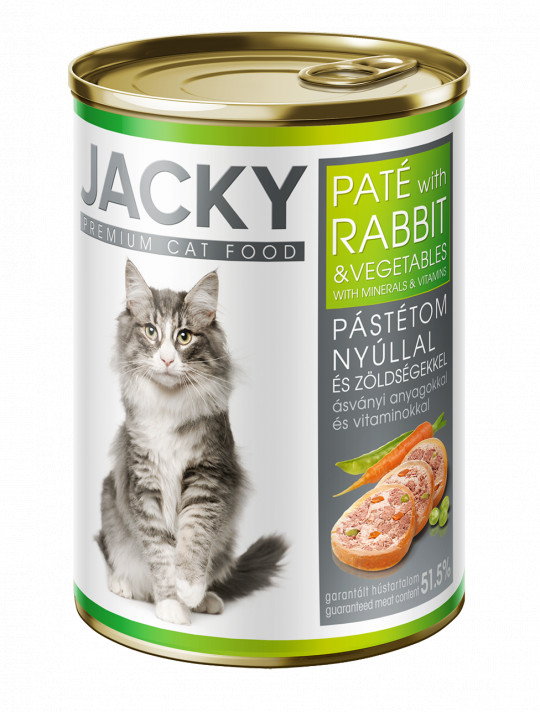 Jacky macska konzerv pástétom nyúl-zöldség 400g