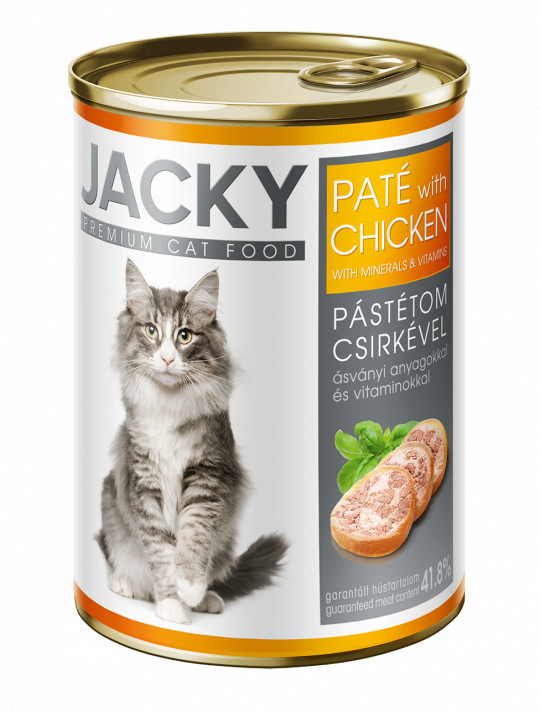 Jacky macska konzerv pástétom csirke 400g