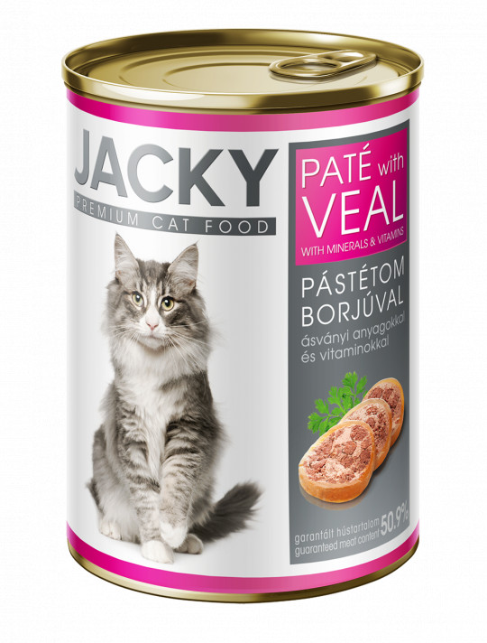 Jacky macska konzerv pástétom borjú 400g